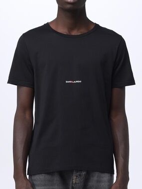 Yves Saint Laurent (YSL) Men’s Black Logo T-Shirt – Size Large